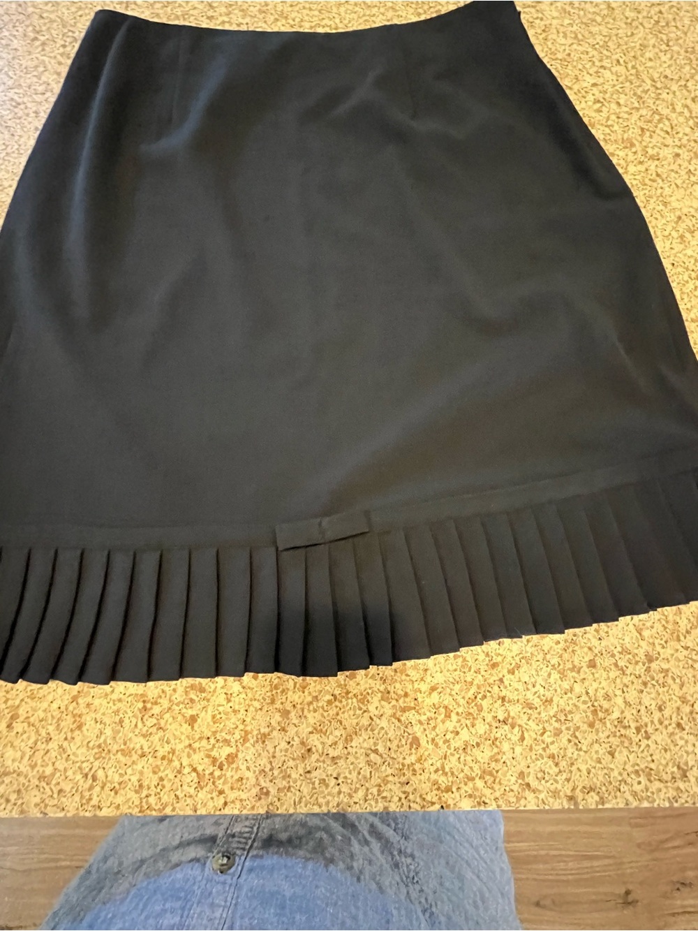 Larry Levine Pencil Skirt with Pleated Hem and Bow